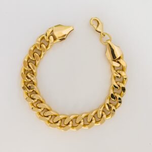 Bold Gold-Plated Stainless Steel Link Bracelet – Chic & Durable