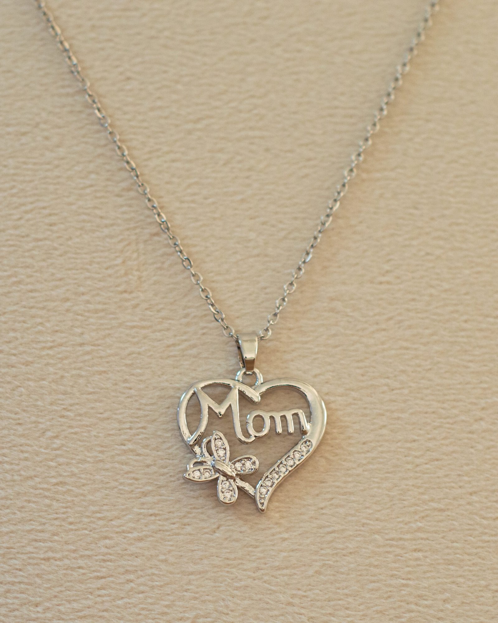 Mom in Heart Stainless Necklace - Image 2