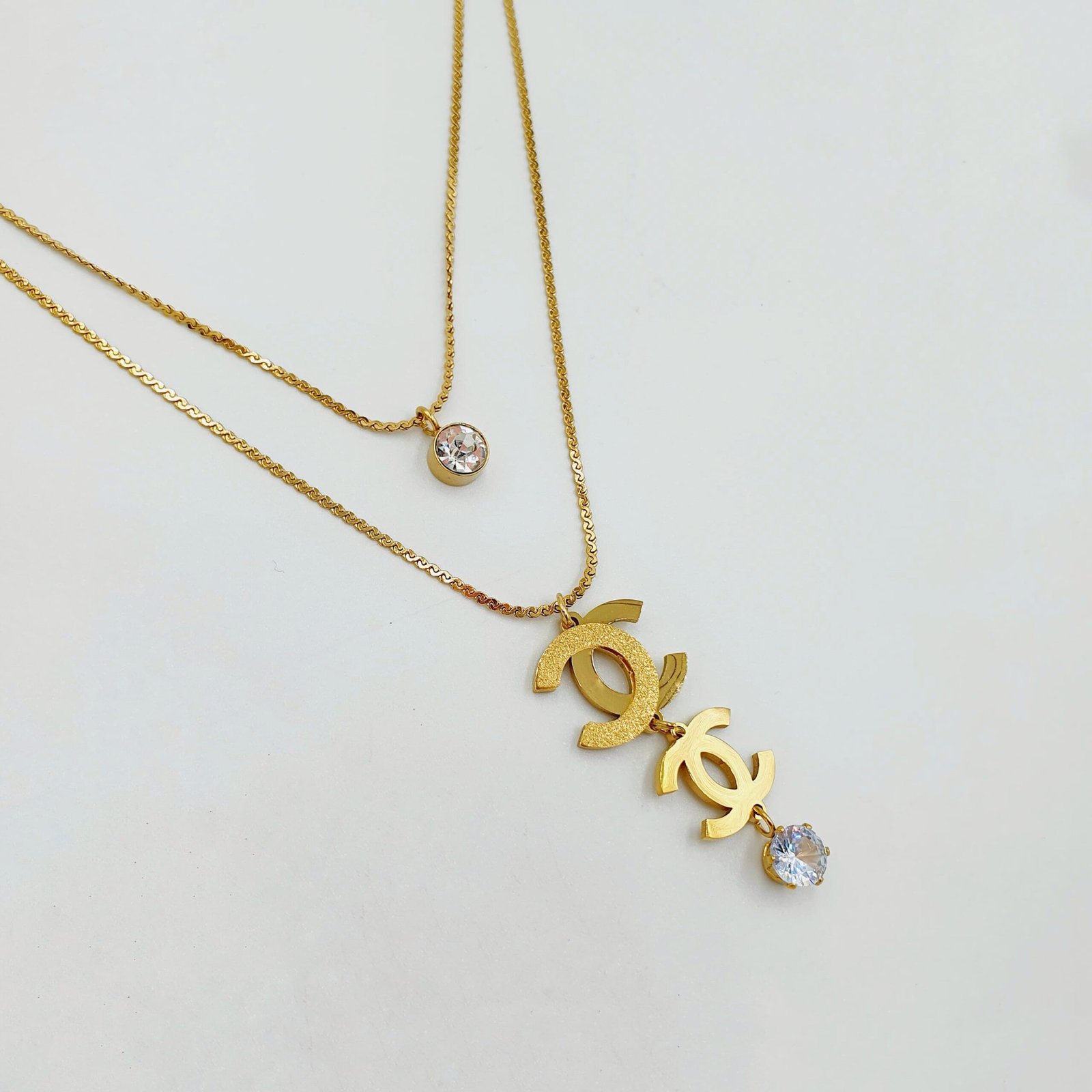 Elegant Gold-Plated Stainless Steel 2-Layer Necklace – Chic & Durable