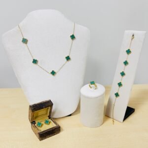 Stainless Steel Clover Jewelry Set